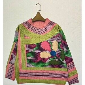 Elegant Floral Print Plus Size Sweater Brand New Size 18-20